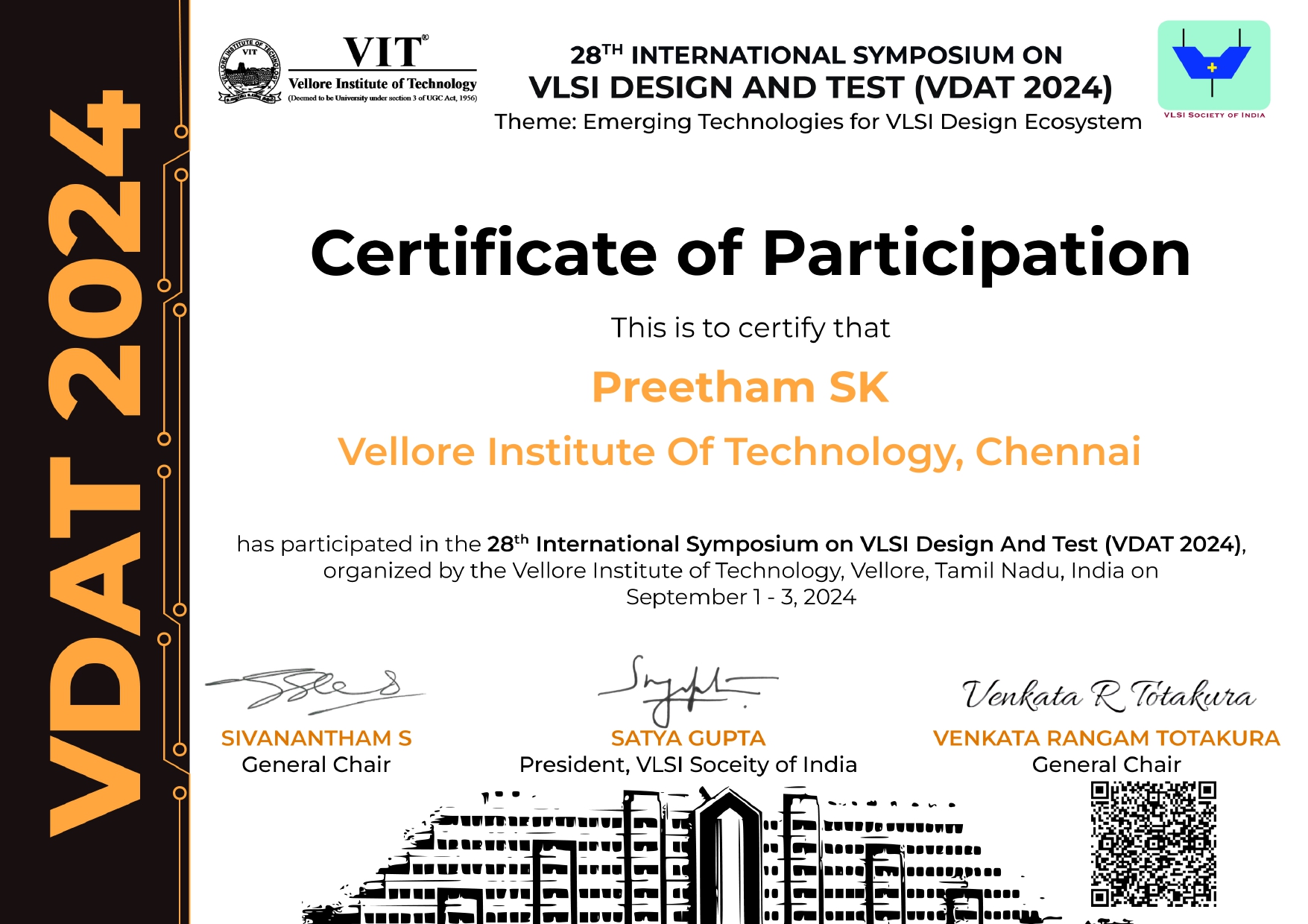 VDAT 2024 Participation Certificate